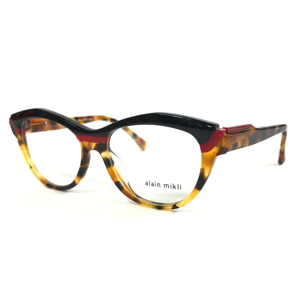 Alain Mikli Eyeglasses Frames Sarlot A03128 004 Havana Rouge Black 53-16-145